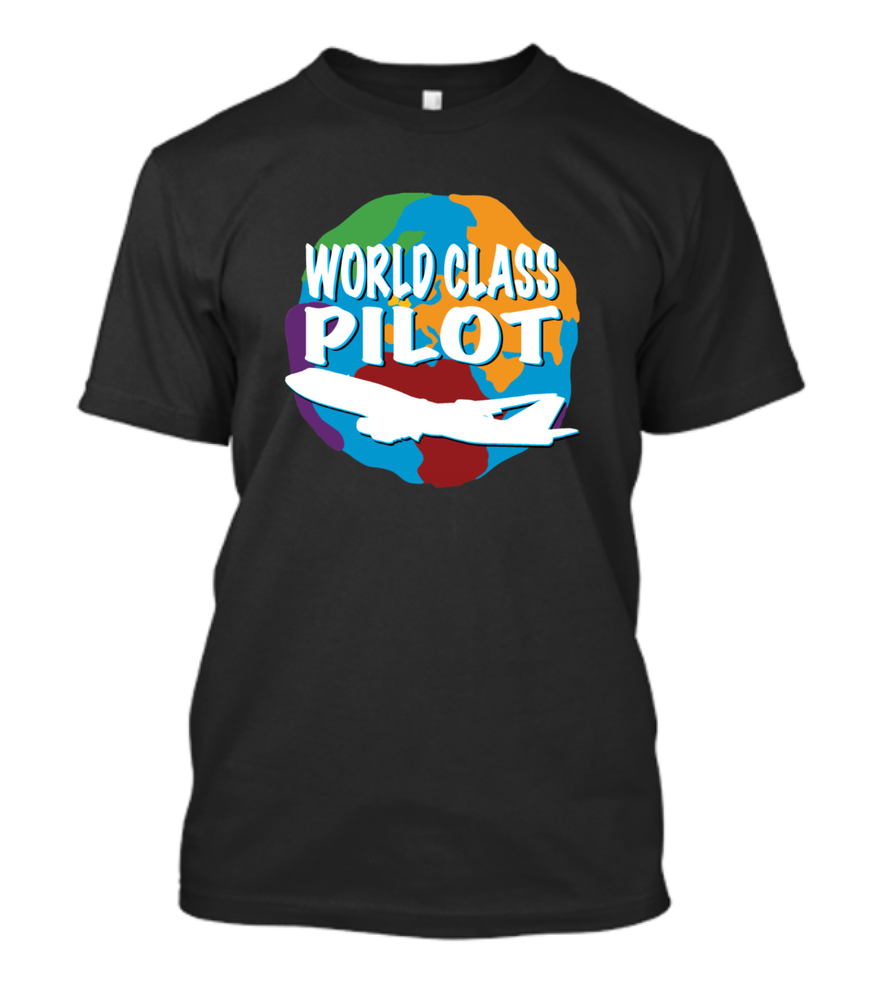 World Class Pilot Globe Airplane T-Shirt