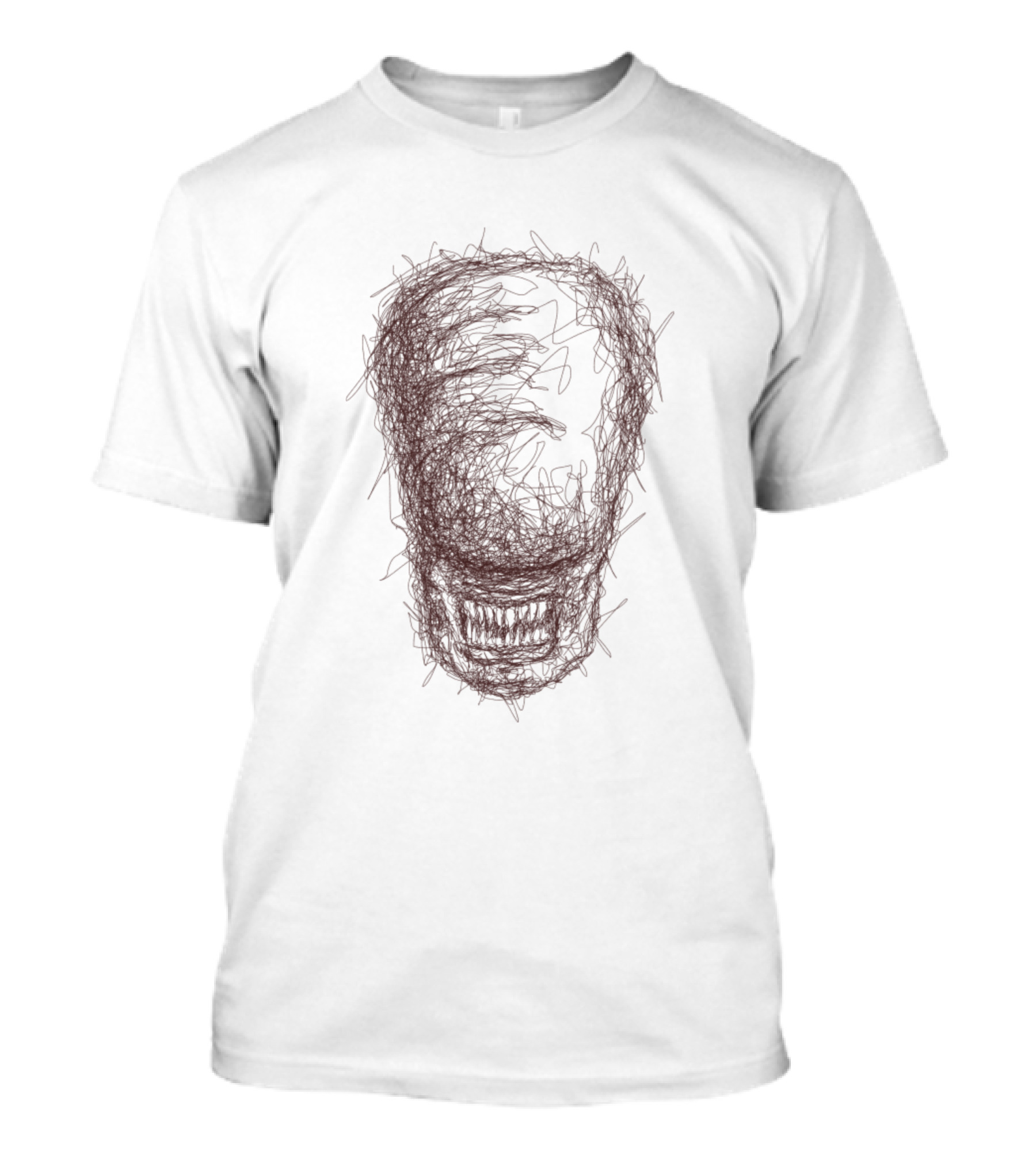 Xenomorph Alien Red Sketch Style Dark T-Shirt