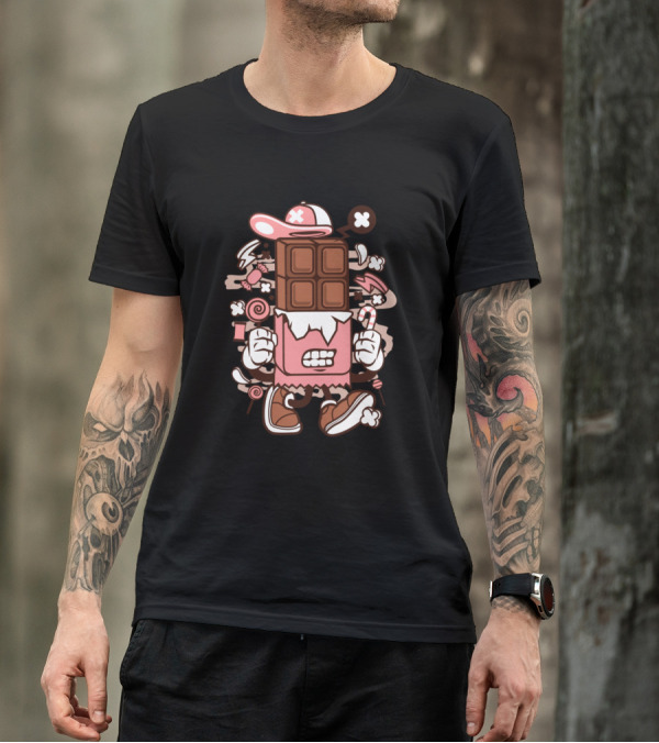 Animated Candy Bar Character In Comics T-Shirt