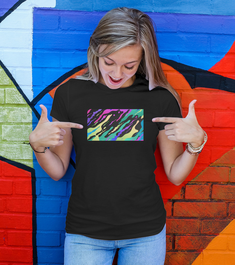 Colour Paint Splash Vibrant Abstract T-Shirt
