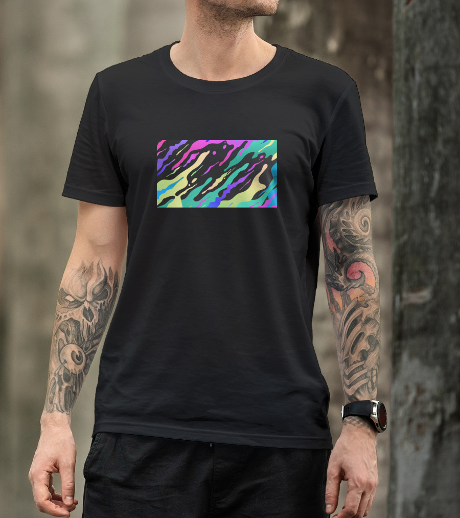 Colour Paint Splash Vibrant Abstract T-Shirt