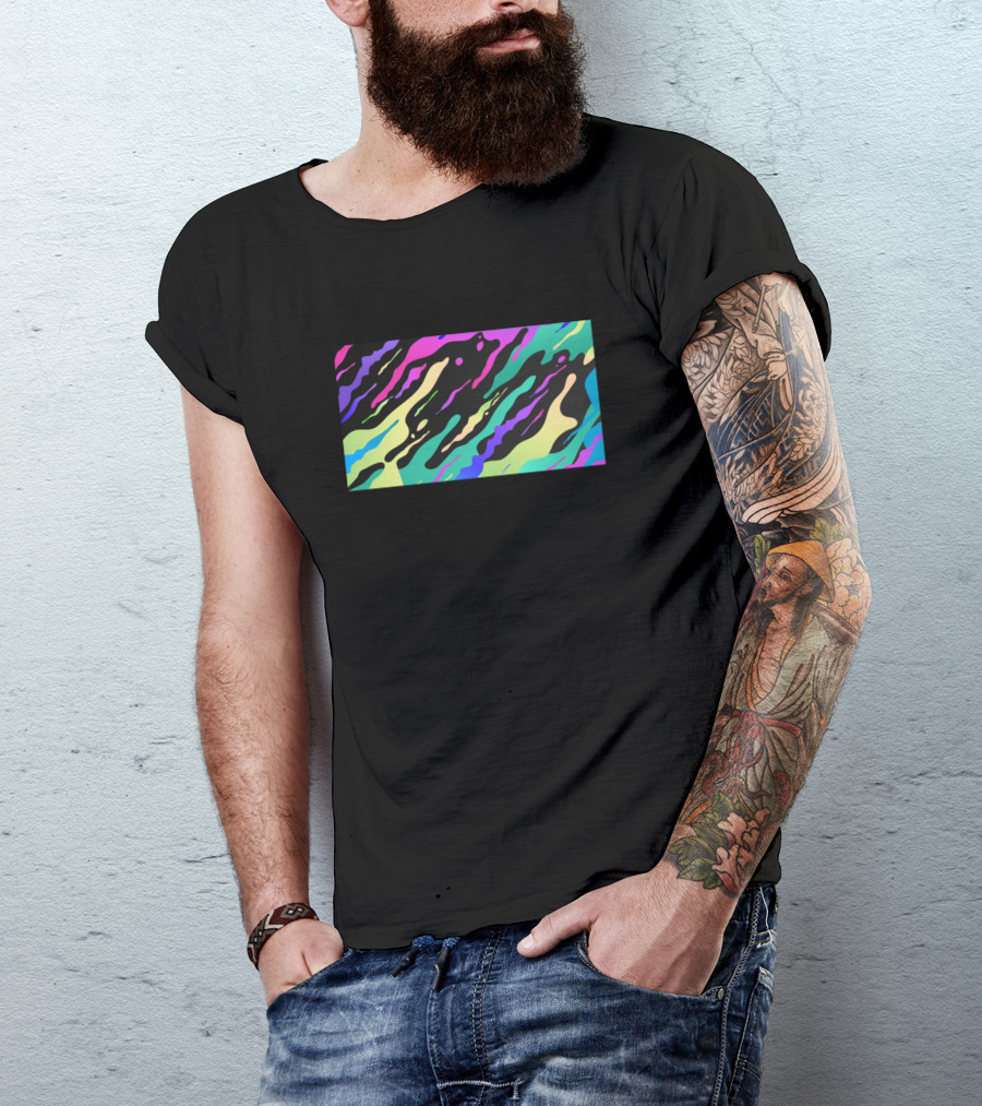 Colour Paint Splash Vibrant Abstract T-Shirt