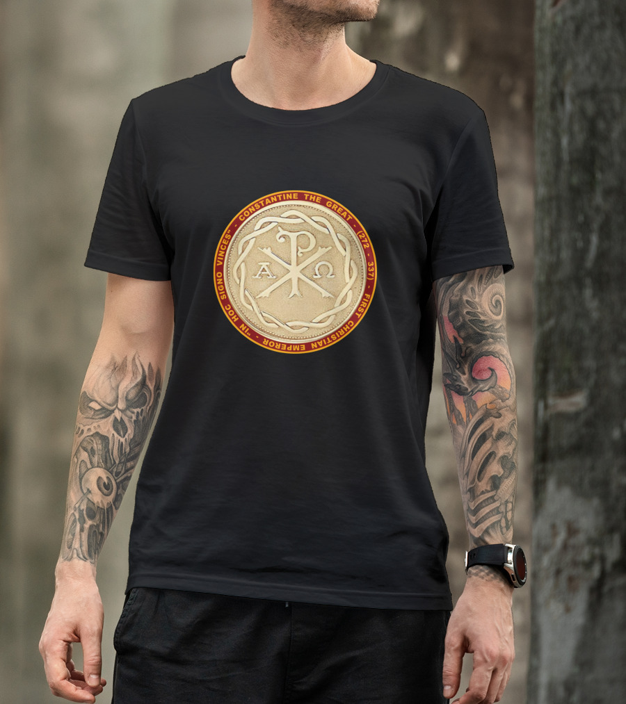 Constantine The Great Christogram First Christian Emperor In Hoc Signo Vinces 272-337 T-Shirt