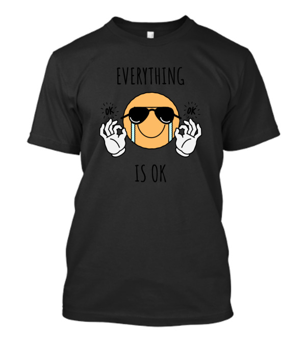 Everything Is OK Emoji With Sunglasses And OK Hand Signs T-Shirt