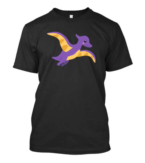 Flying Dinosaur Purple And Yellow Pterosaur T-Shirt
