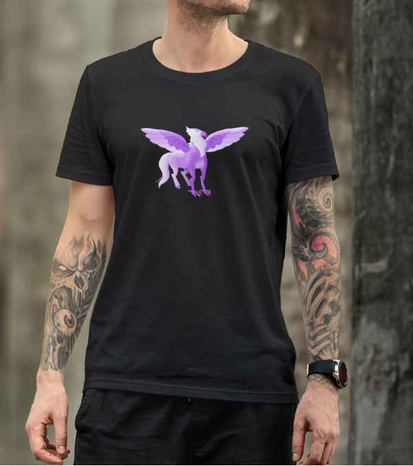 Hippogriff Purple Winged Creature Fantasy T-Shirt