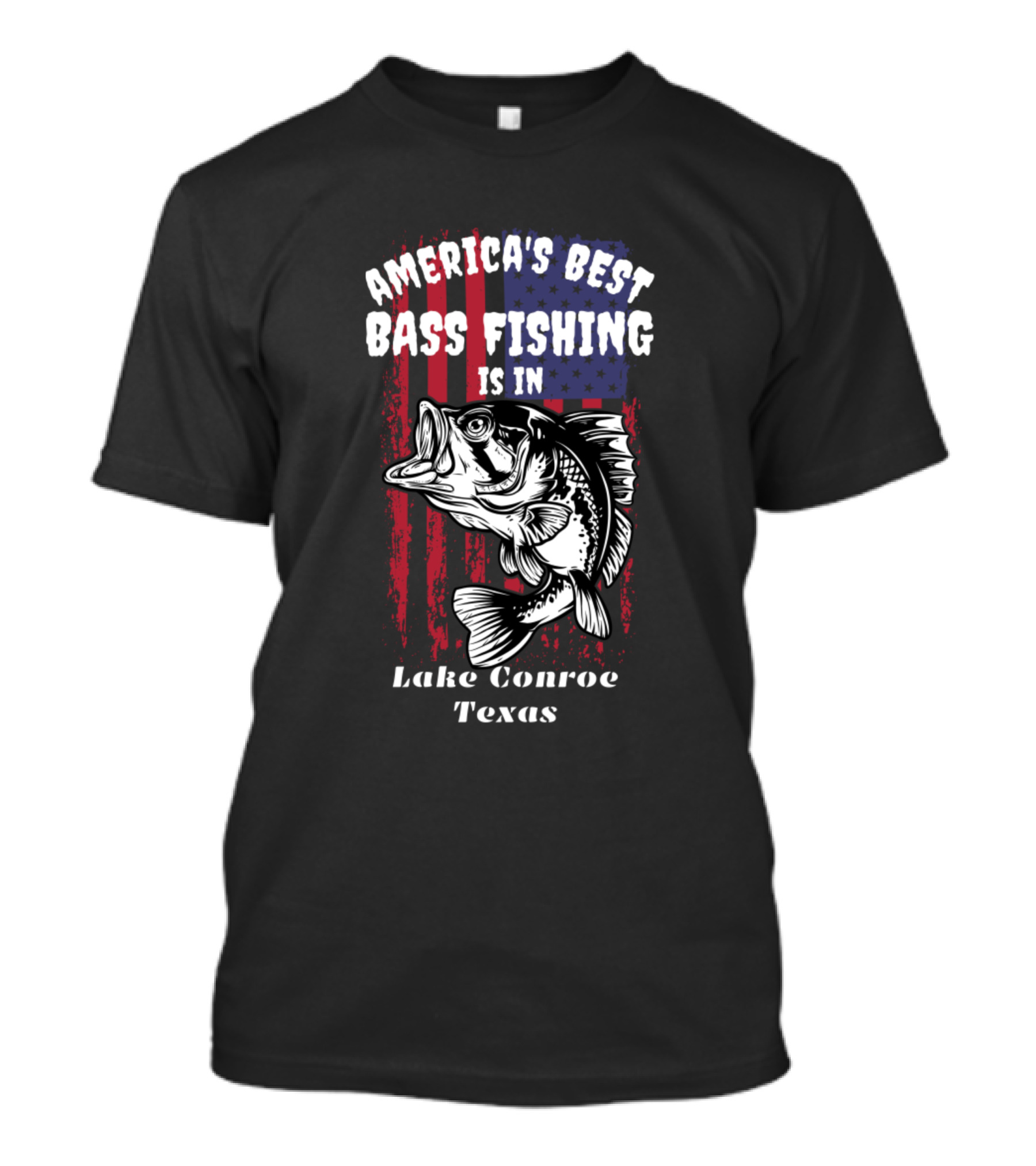 America's Best Bass Fishing Is In Lake Conroe Texas T-Shirt