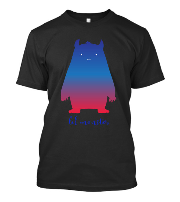 Lil Monster Blue To Pink Gradient Creature T-Shirt