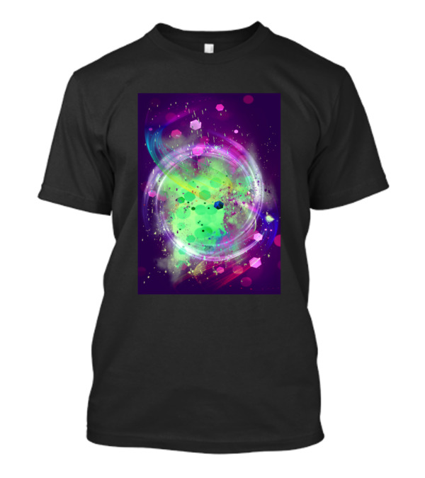 Purple Galaxy Green Shine Cosmic Burst T-Shirt