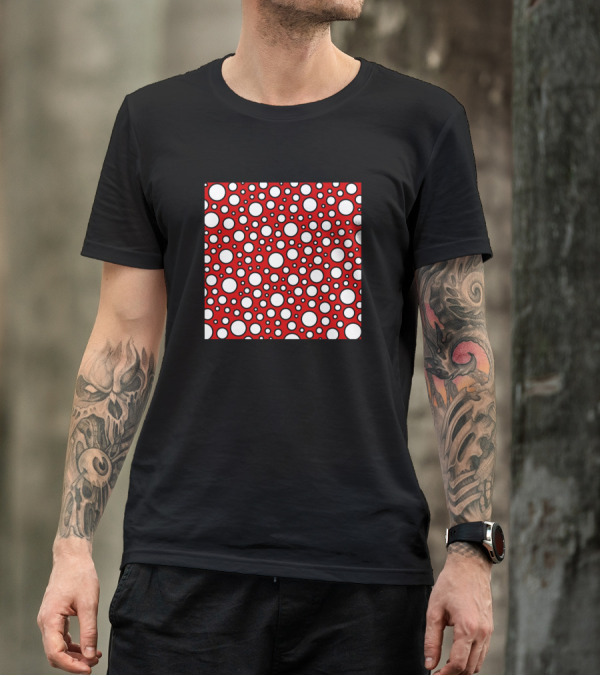 Red Agaric Polka Dot Bold Circular T-Shirt