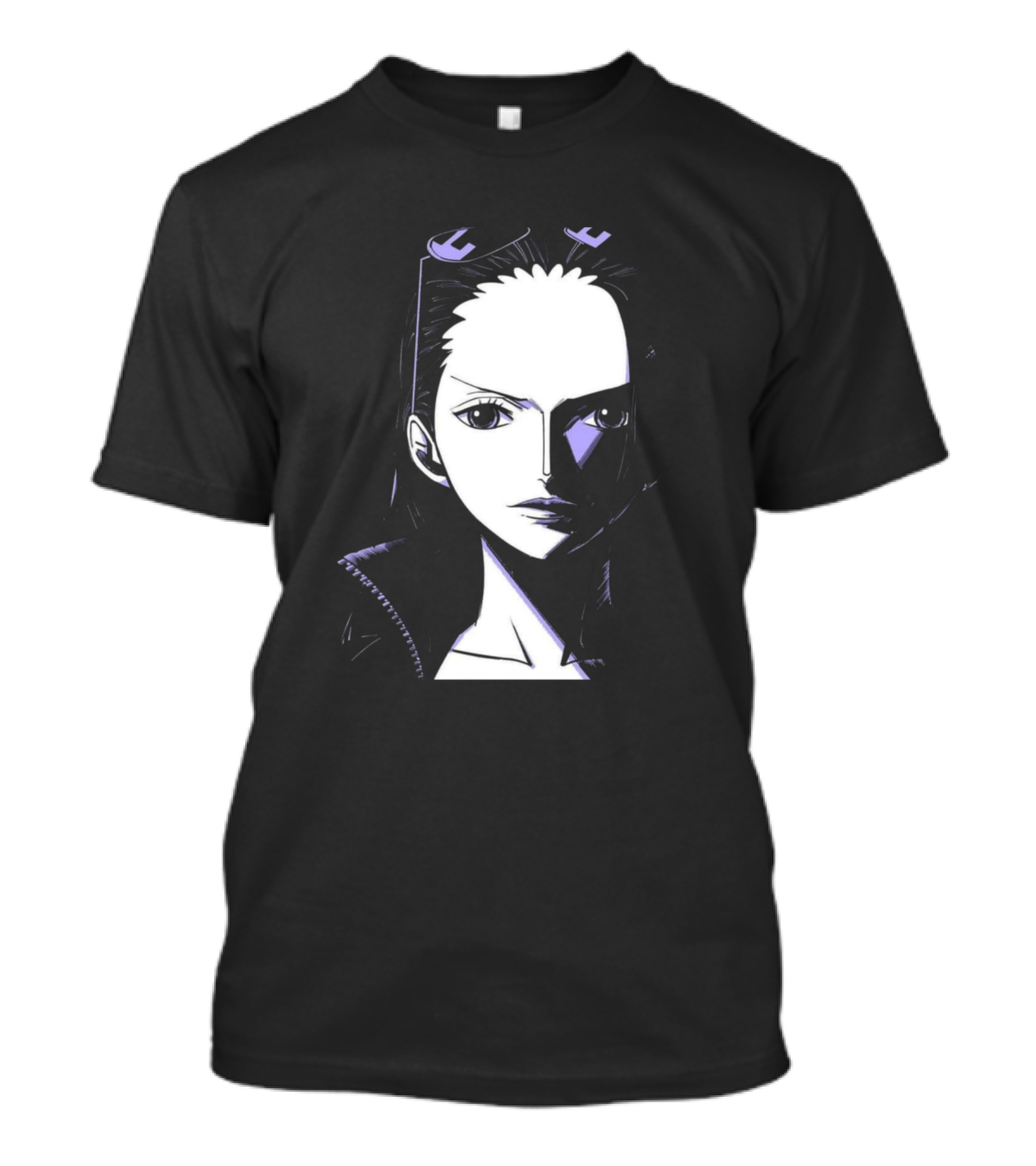 Nico Robin One Piece Anime Character Monochrome T-Shirt