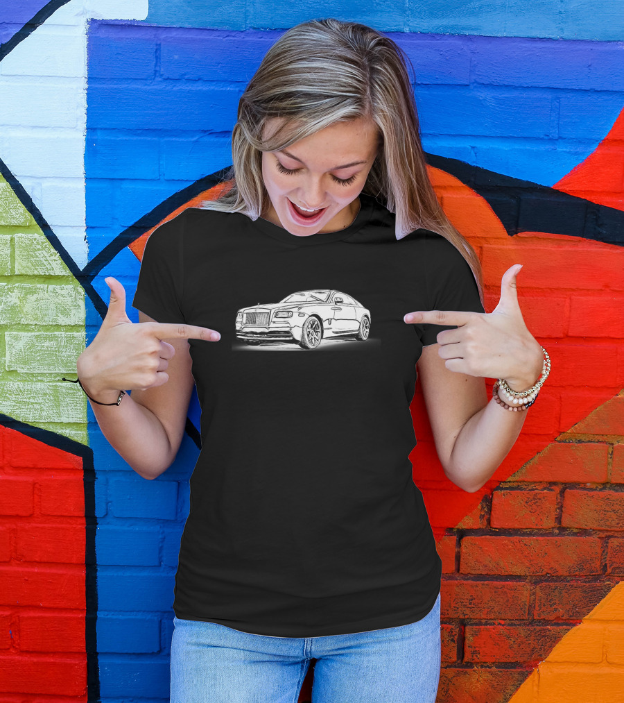 Rr Wraith Wireframe Car T-Shirt