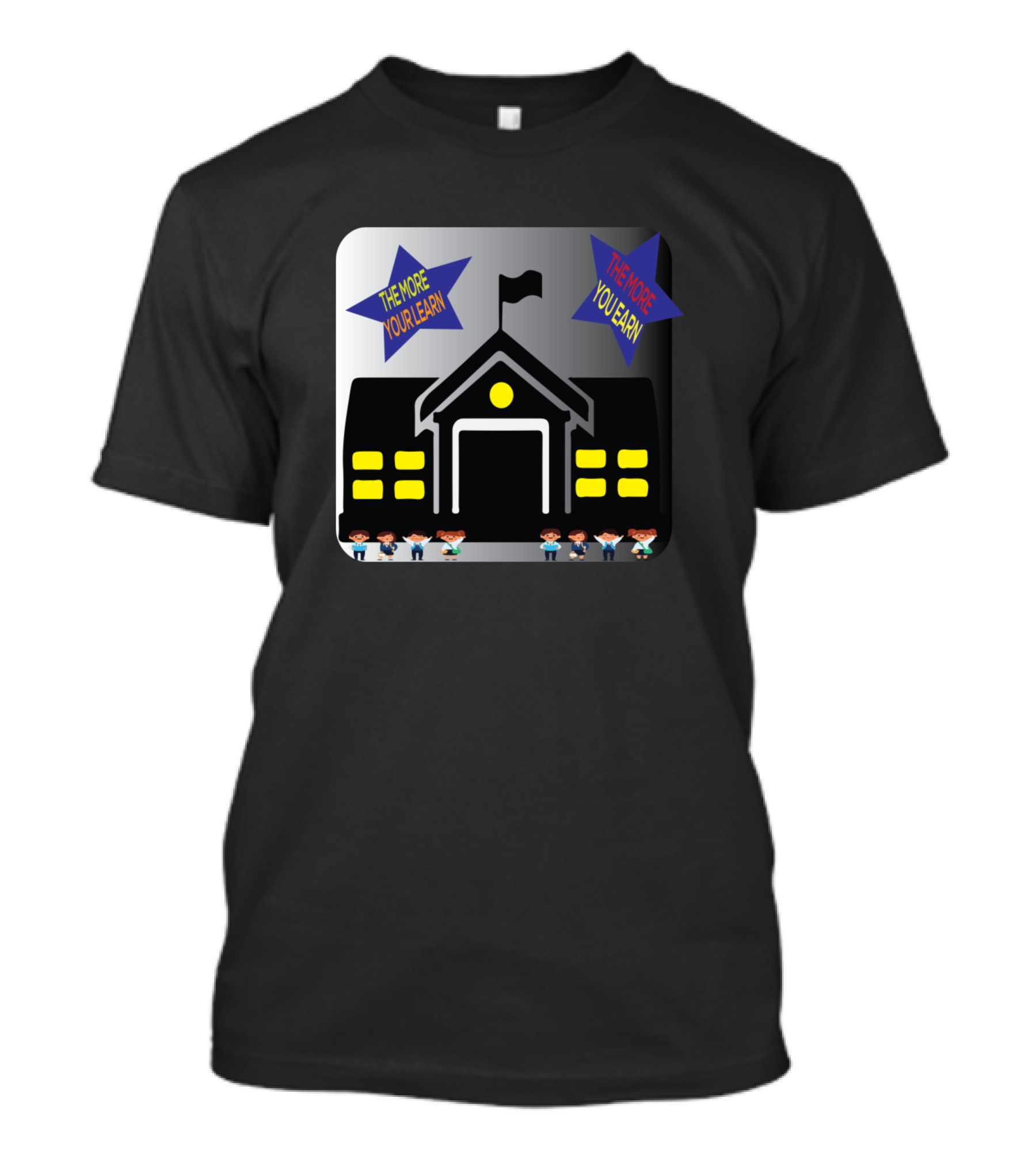 The More You Learn The More You Earn School Baby Children Sister Brother T-Shirt