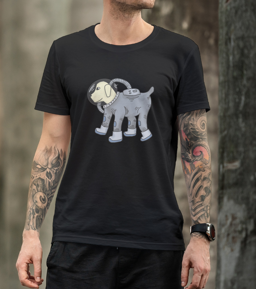 Space Dog Astronaut Pup In Spacesuit T-Shirt