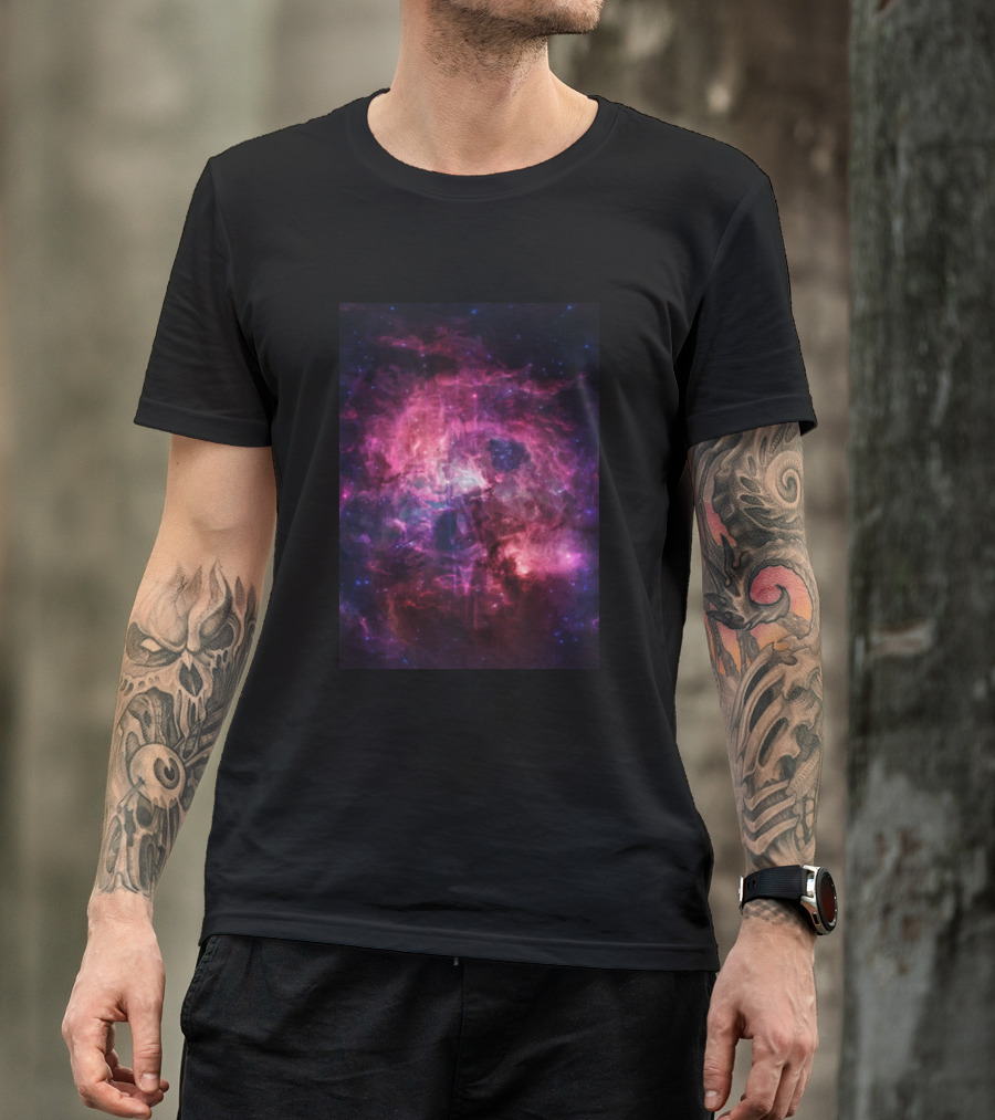 Starlit Galaxy Nebula Skull Cosmic Space T-Shirt