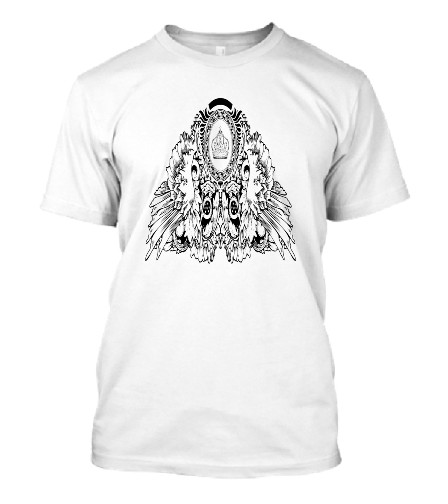 Unicorn Crown Winged Emblem Regal Crest T-Shirt