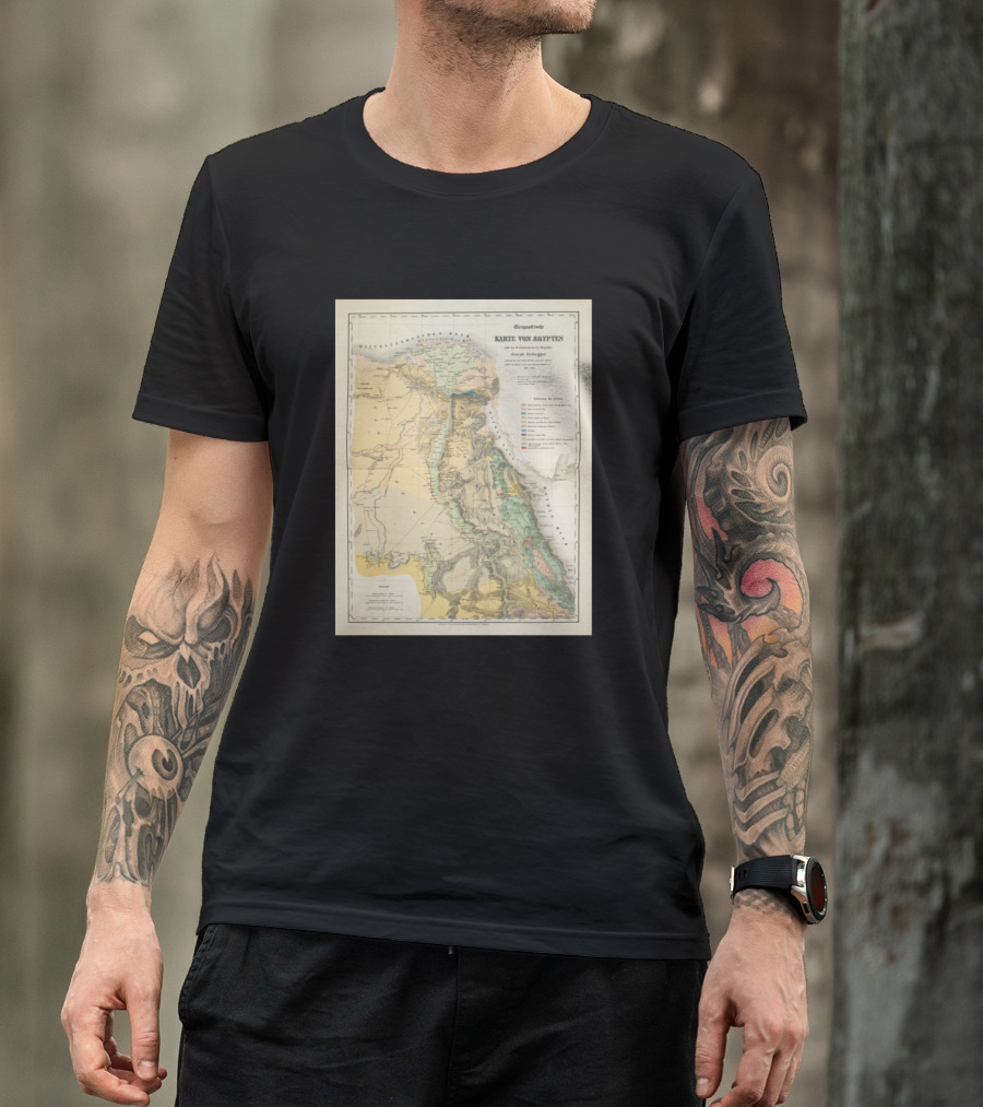 Karte Von Aegypten Geologische Uebersicht Von Joseph Russegger 1842 T-Shirt
