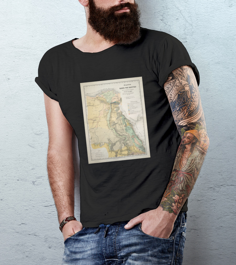 Karte Von Aegypten Geologische Uebersicht Von Joseph Russegger 1842 T-Shirt