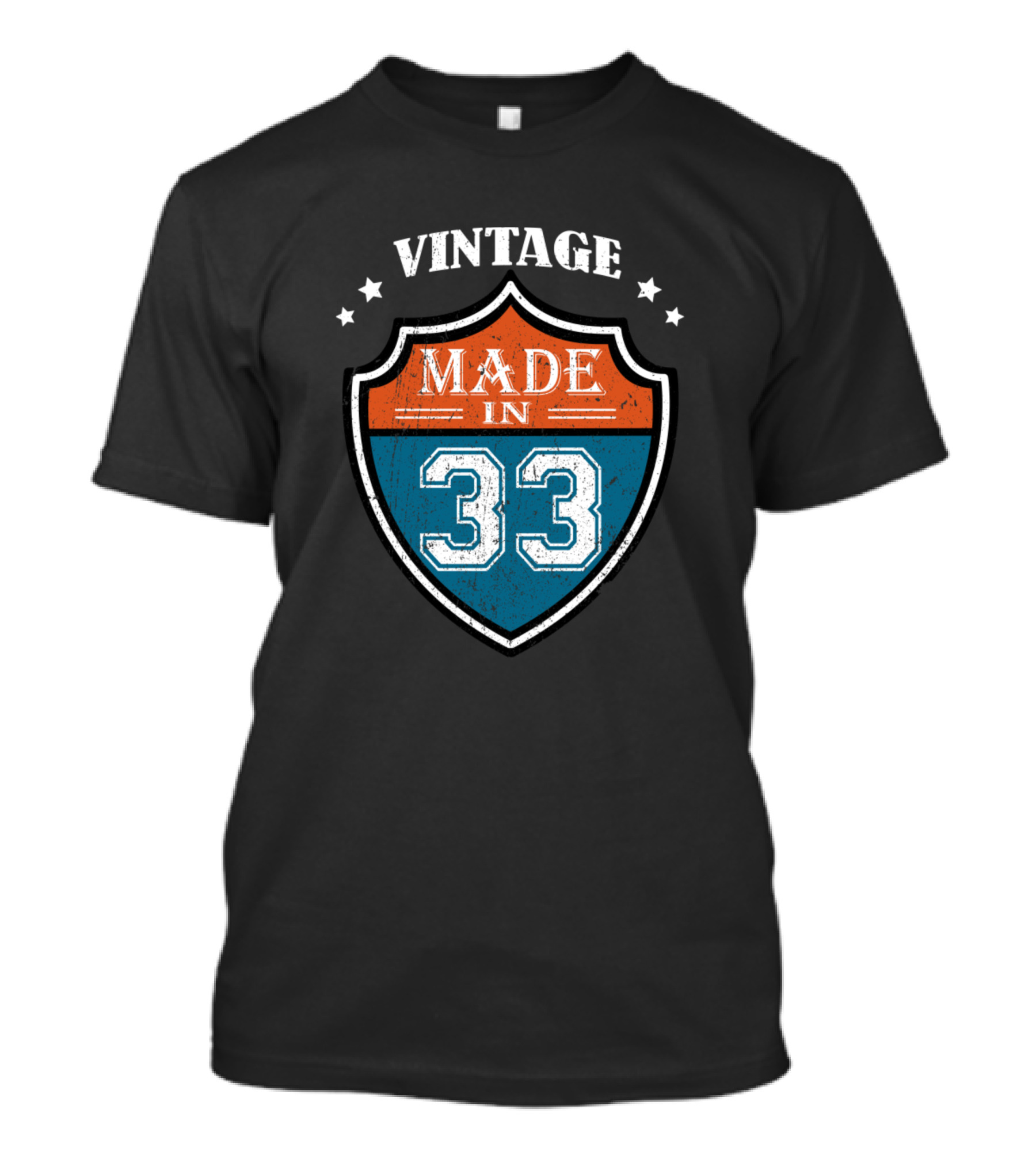 Vintage 1933 Made In 33 Birthday Shield T-Shirt