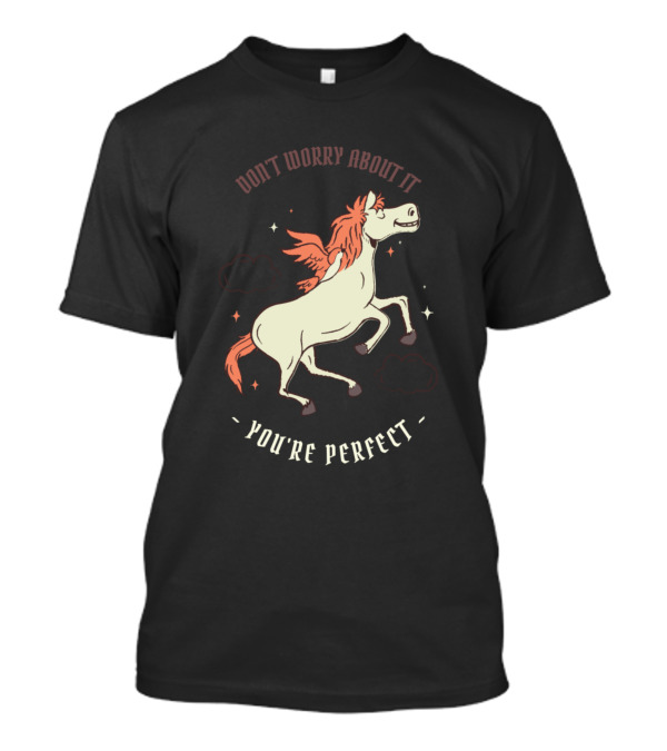 Don't Worry About It You're Perfect Winged Horse T-Shirt