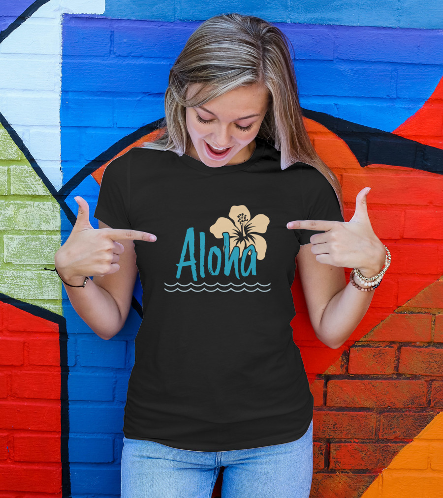 Aloha Hibiscus Wave T-Shirt