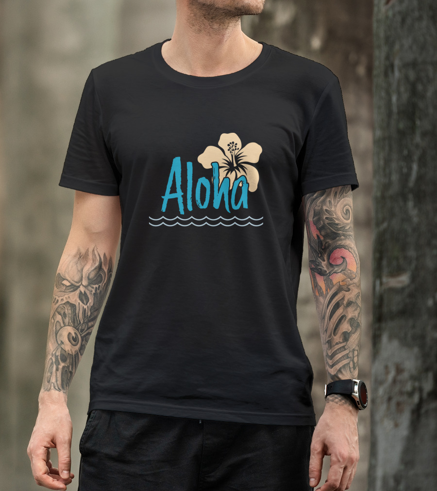 Aloha Hibiscus Wave T-Shirt