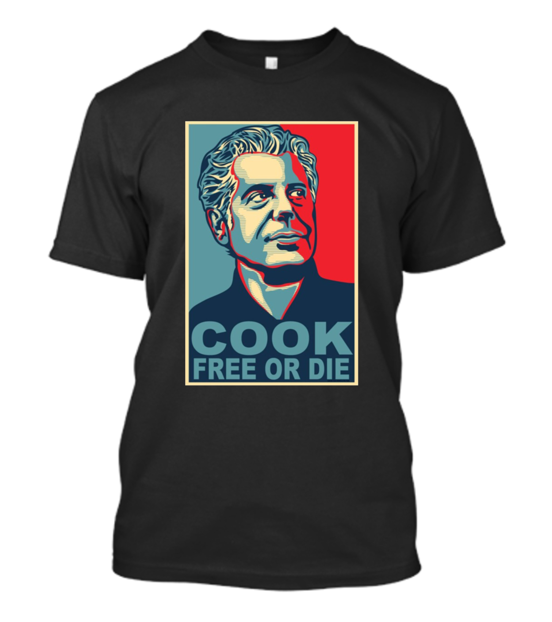 Anthony Bourdain Cook Free Or Die Retro Pop T-Shirt
