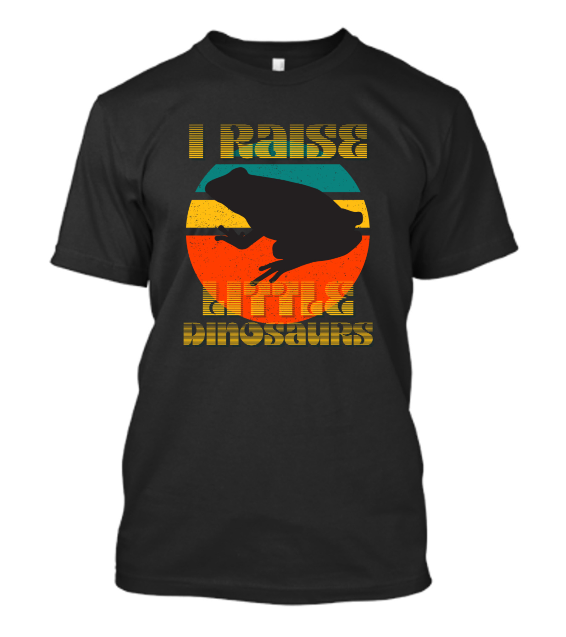 I Raise Little Dinosaurs Retro Frog T-Shirt