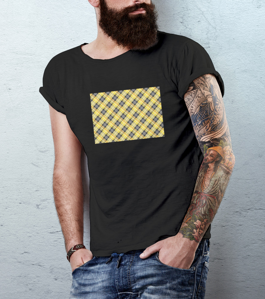 Illuminating Yellow Tartan T-Shirt