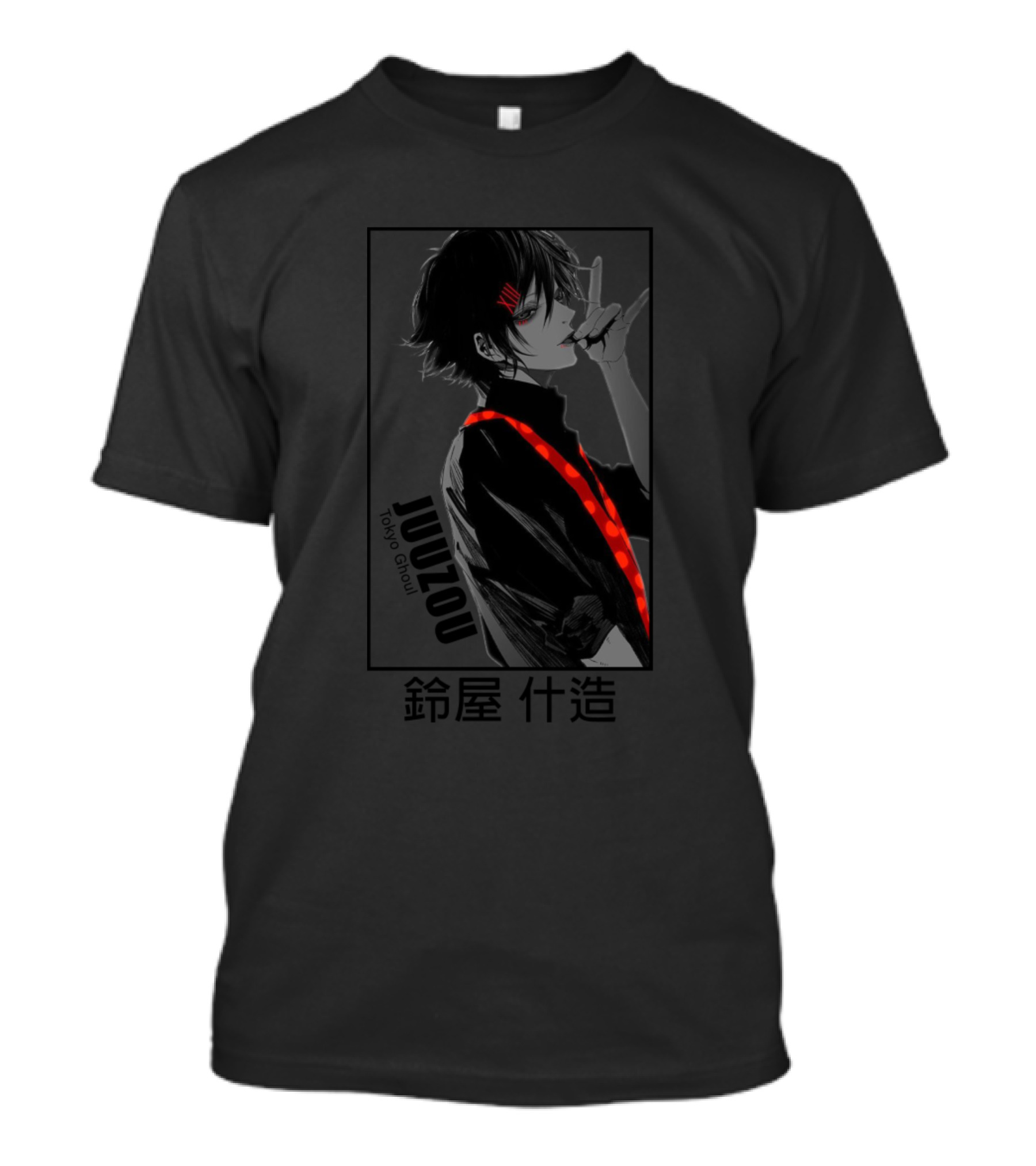 Juuzou Suzuya Tokyo Ghoul Character Illustration With Red Accents T-Shirt