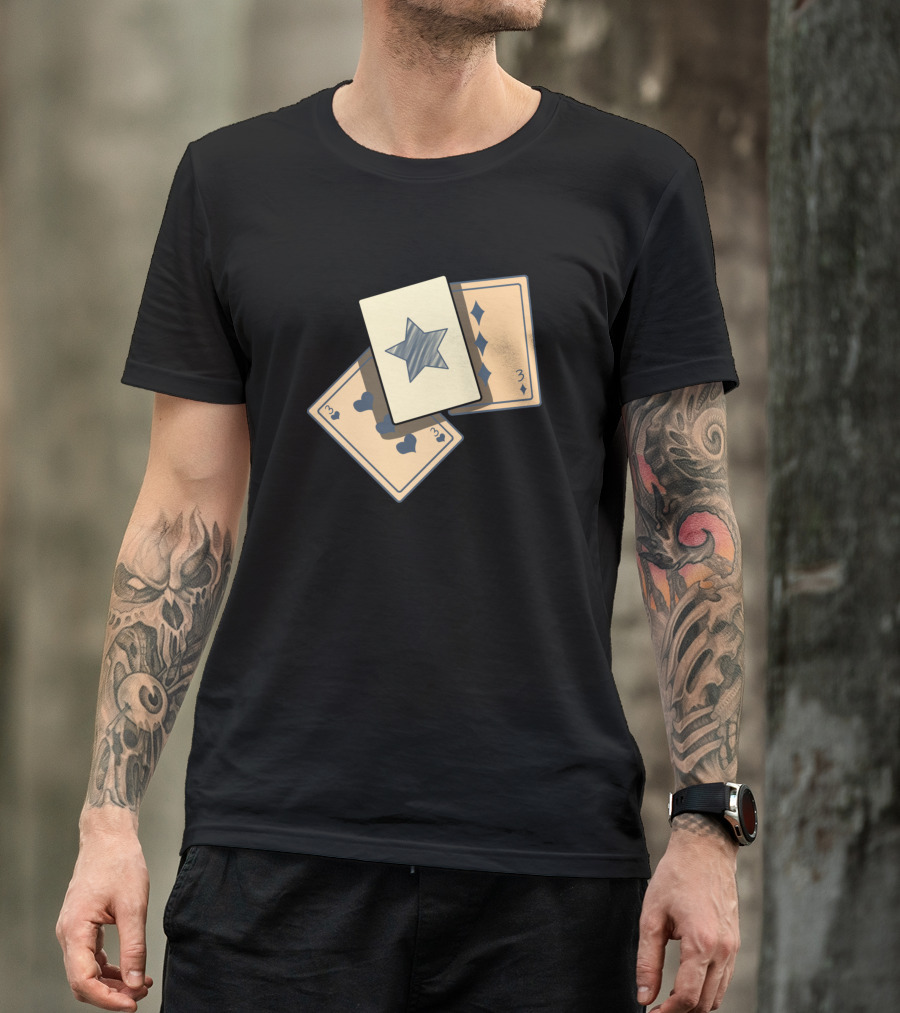 3 Cards Star Heart Diamond Playing Trio T-Shirt