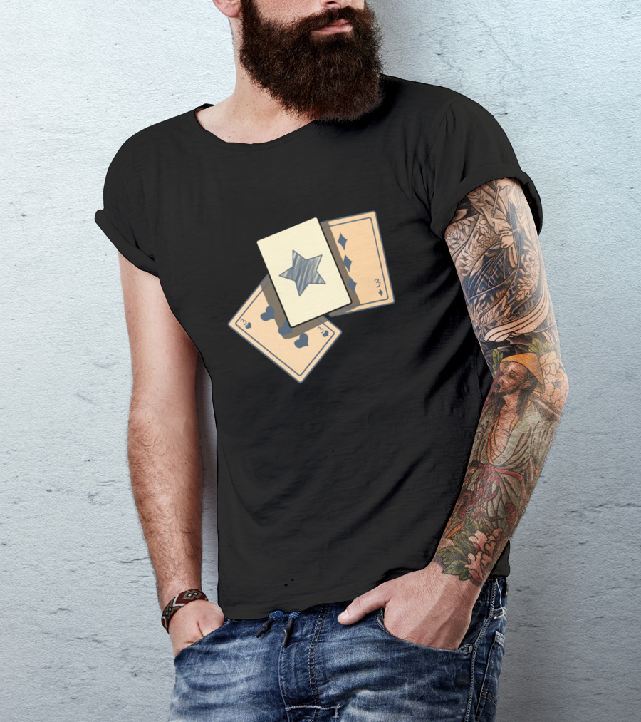 3 Cards Star Heart Diamond Playing Trio T-Shirt