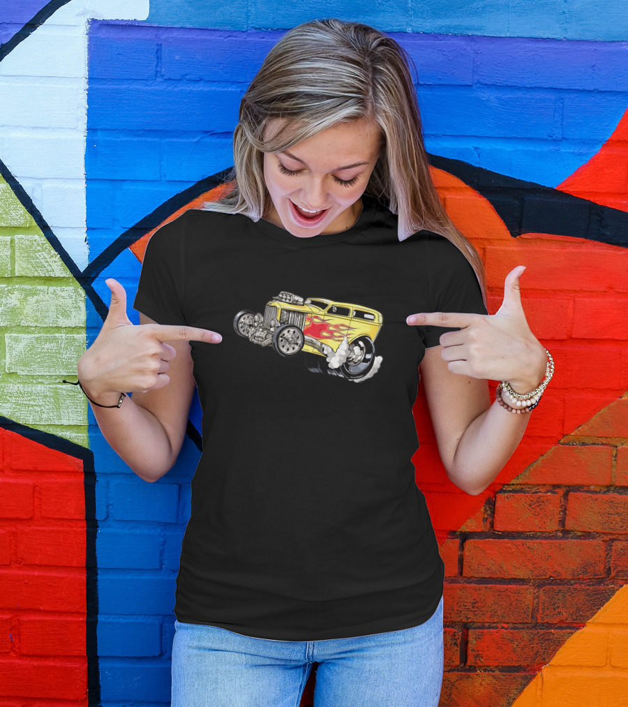 American Hot Rod Car Flames Classic T-Shirt