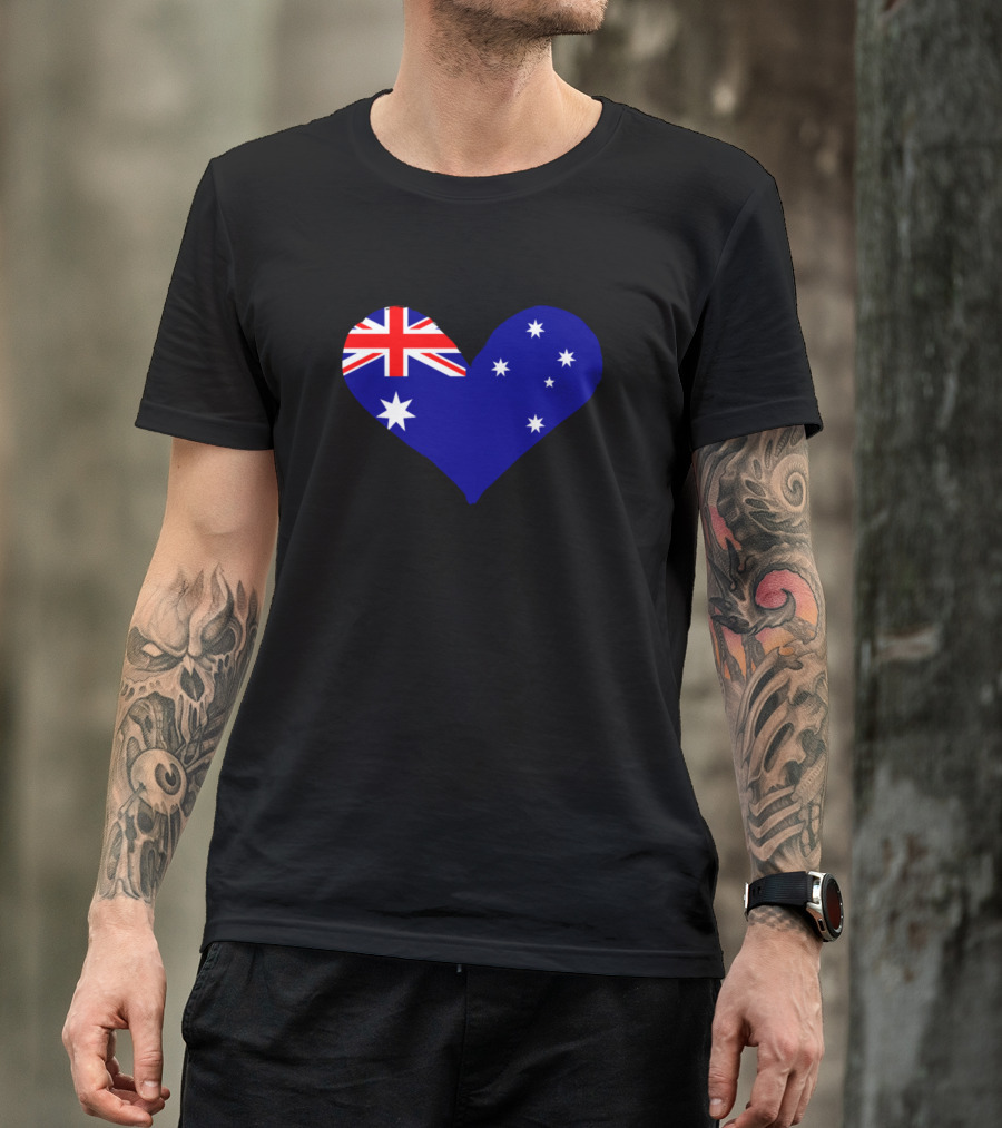 Australia Flag Heart T-Shirt