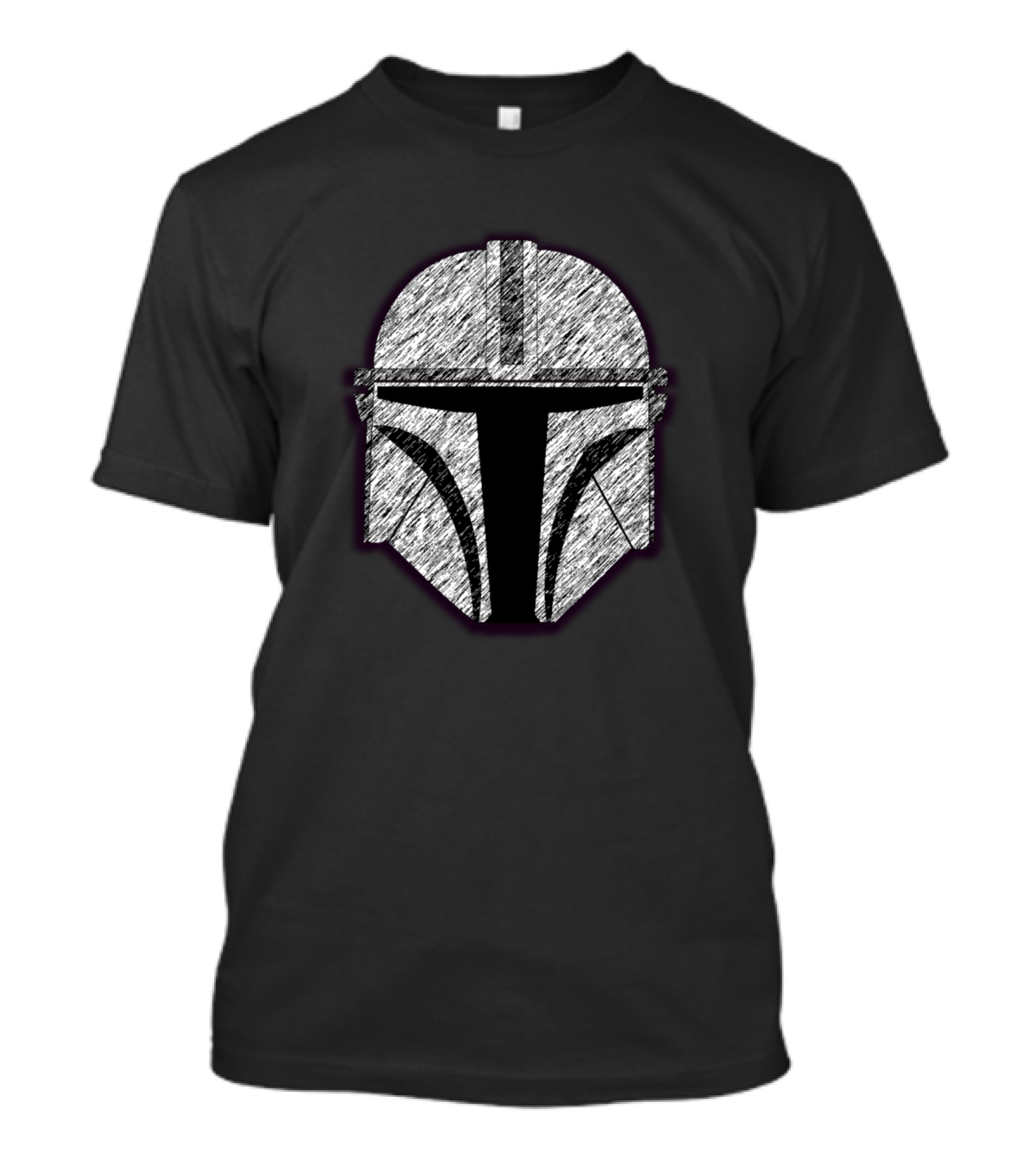 Mandalorian Helmet Sketch T-Shirt