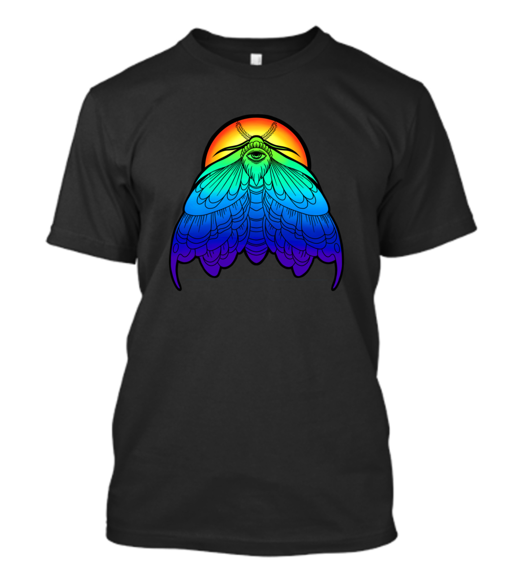 Moth To The Flame Rainbow Spectrum Radiance T-Shirt