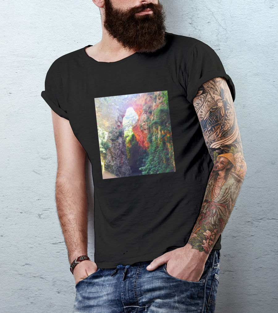 Summer Natural Rock Arch Illuminated By Sunlight T-Shirt