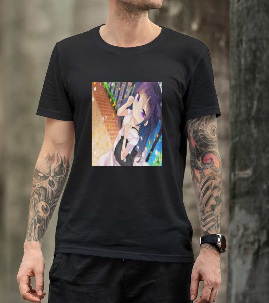 Tereda Rize Anime Character Spring Pathway Scene T-Shirt