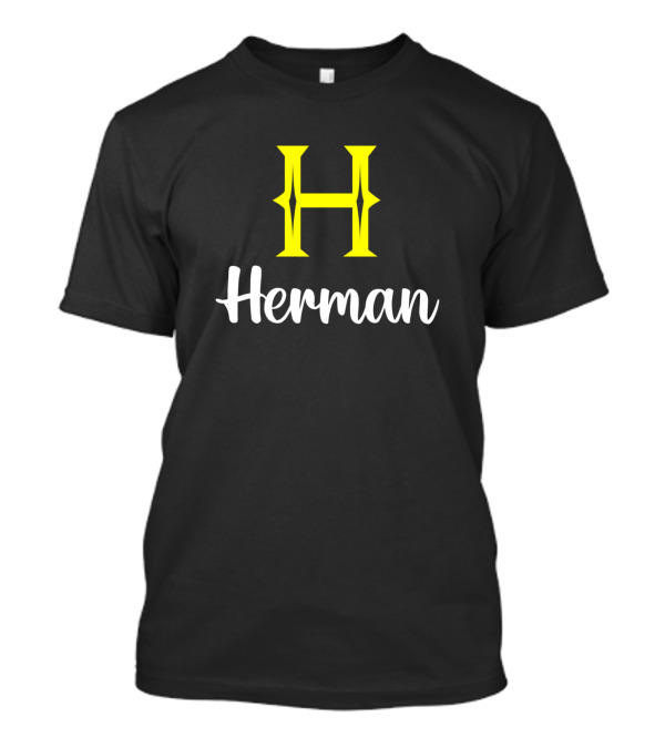 Herman Bold Yellow H Lettering T-Shirt