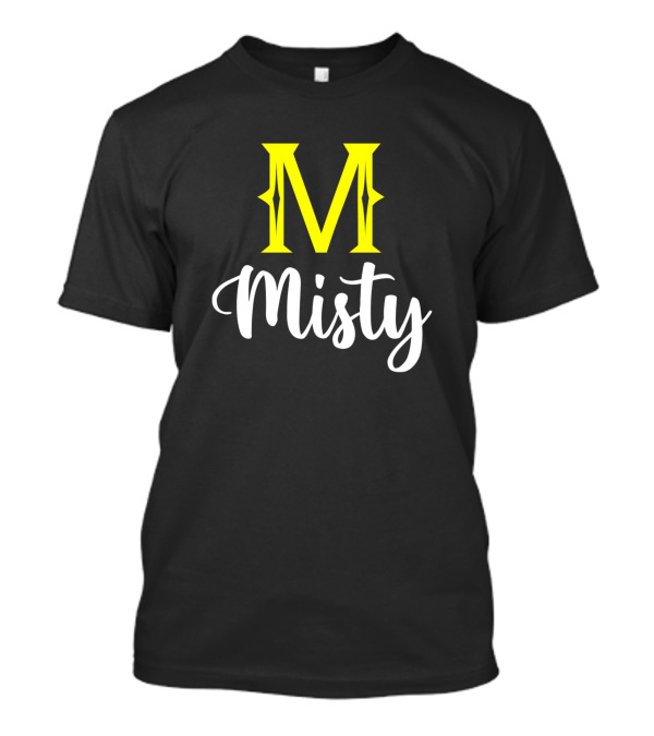 Misty M Icon Bold Yellow Typography T-Shirt