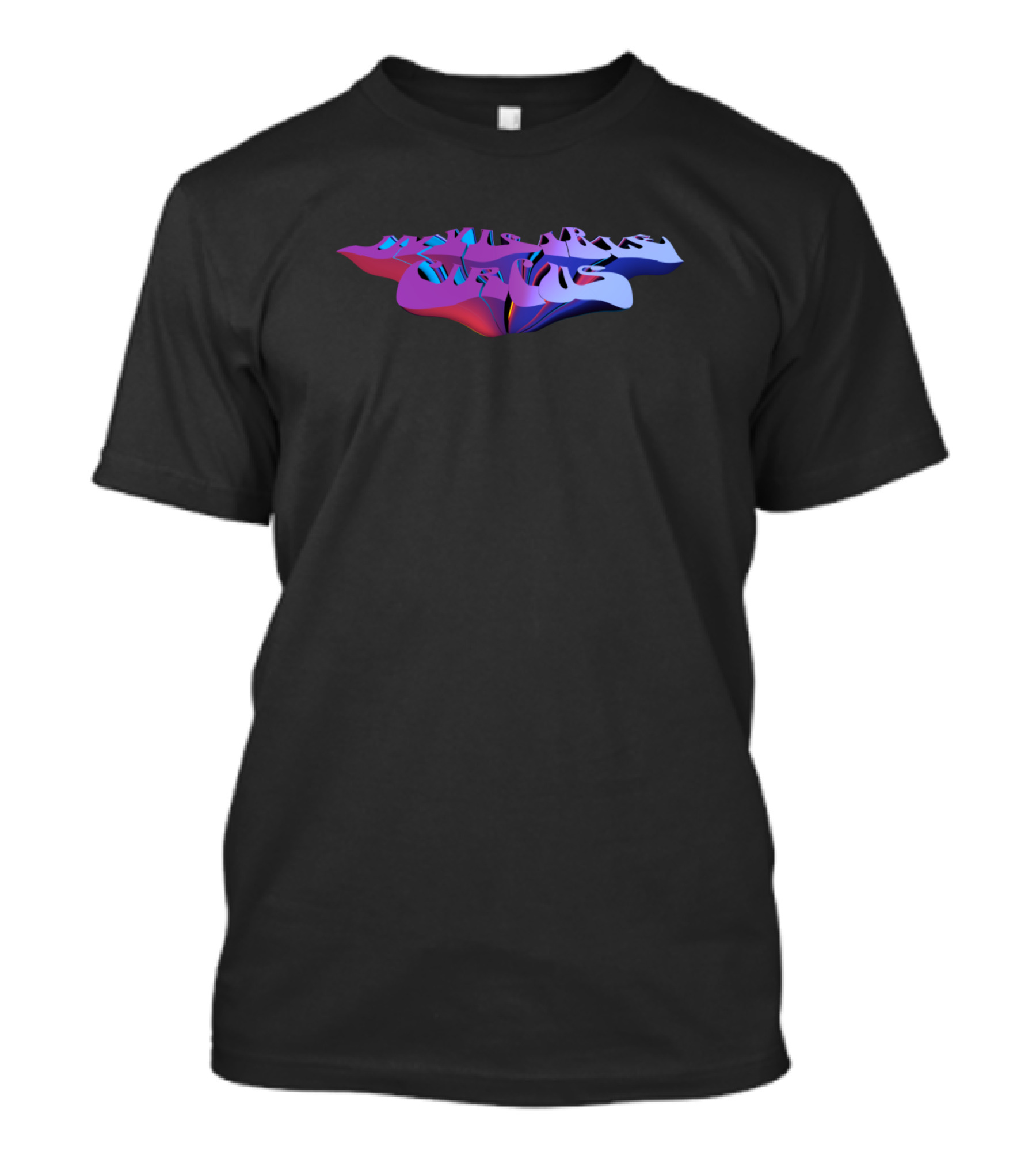 Invisible Circus 3D Text Dripping Colorful Illusion T-Shirt