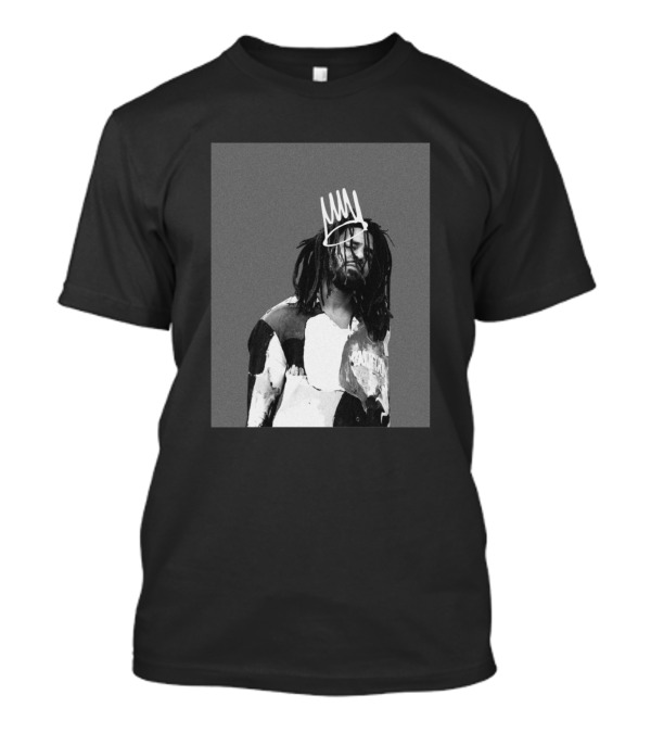 J Cole Crown Dreads Monochrome Iconic T-Shirt