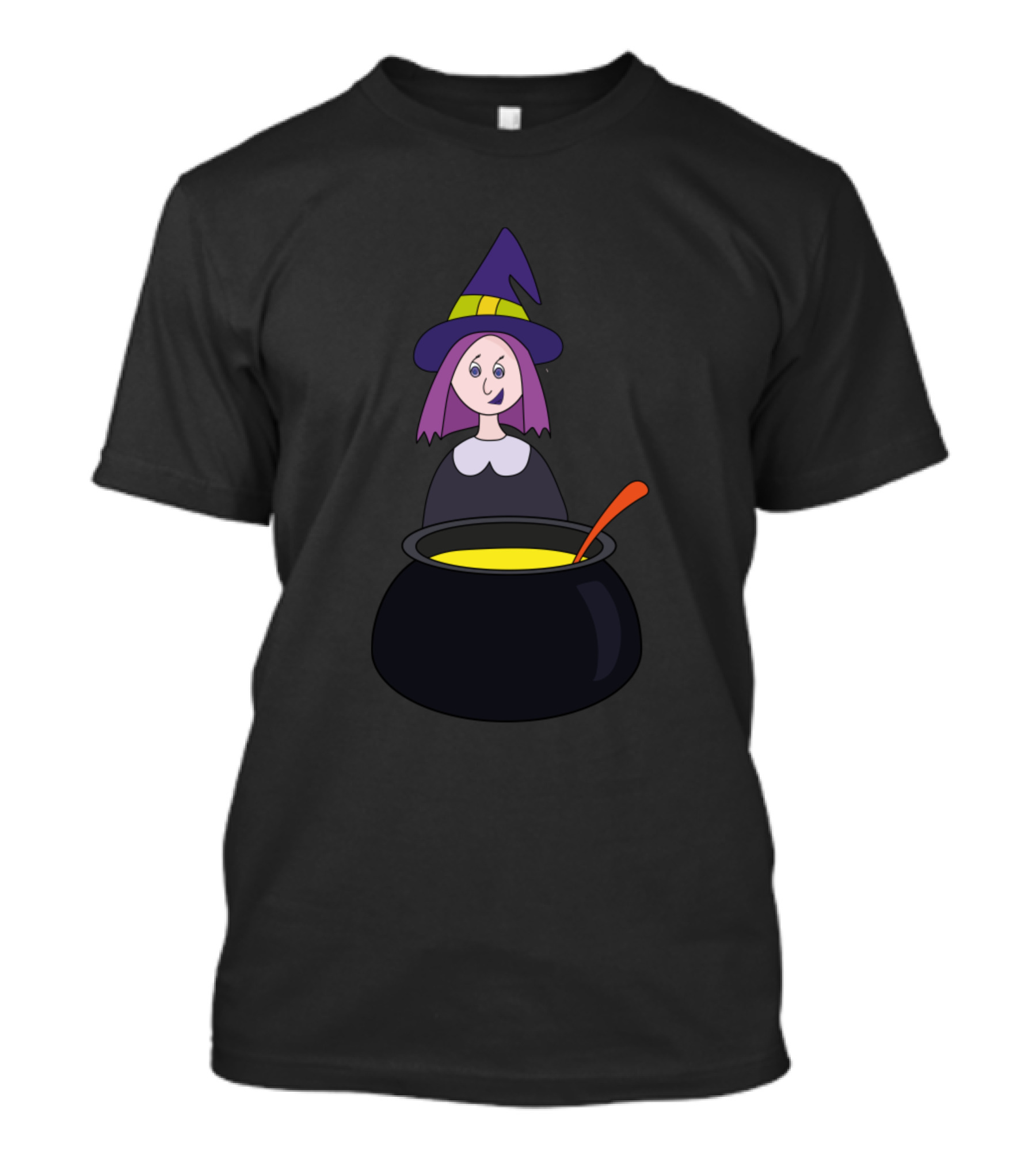 Little Witch Halloween Cauldron Stirring Potion T-Shirt