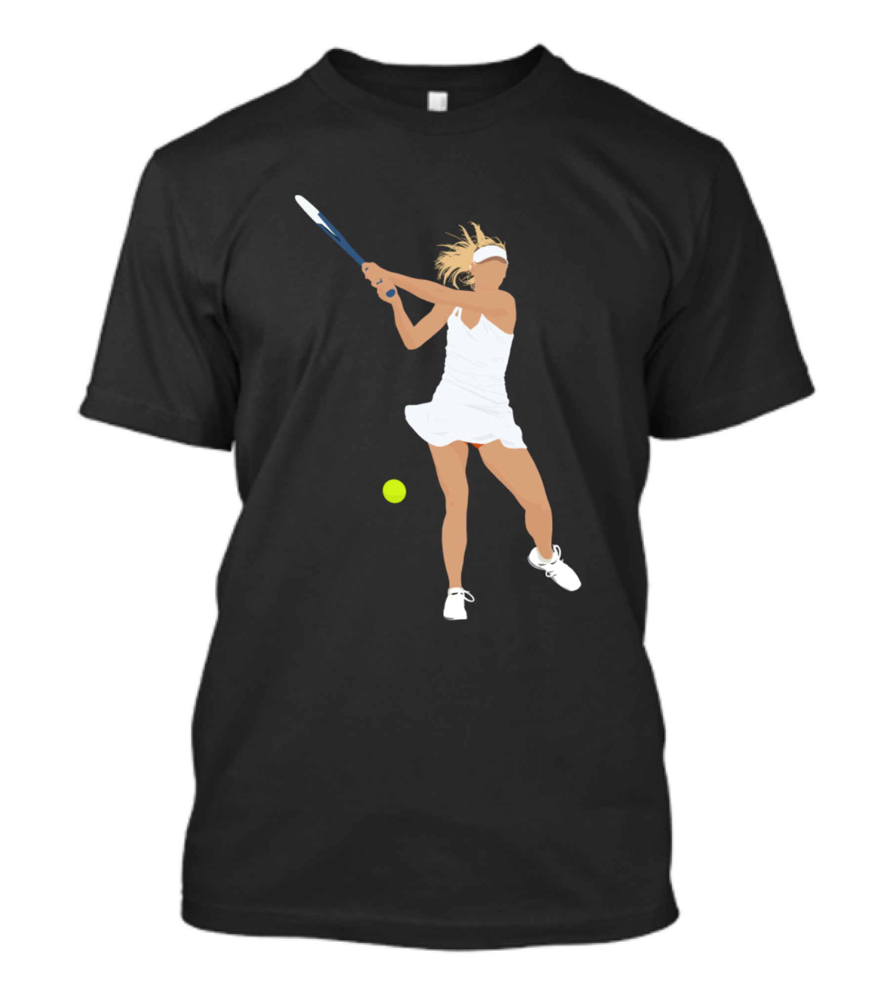 Maria Sharapova Tennis Silhouette In Action T-Shirt