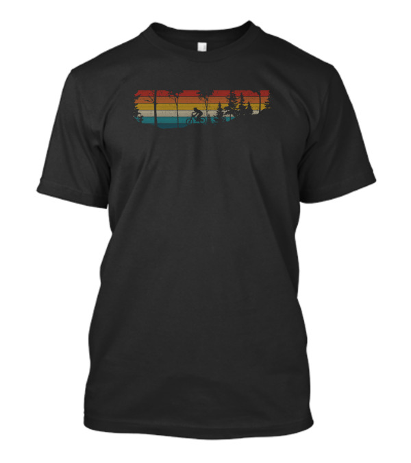 Vintage Mountain Bike Downhill MTb Sunset Forest Adventure T-Shirt