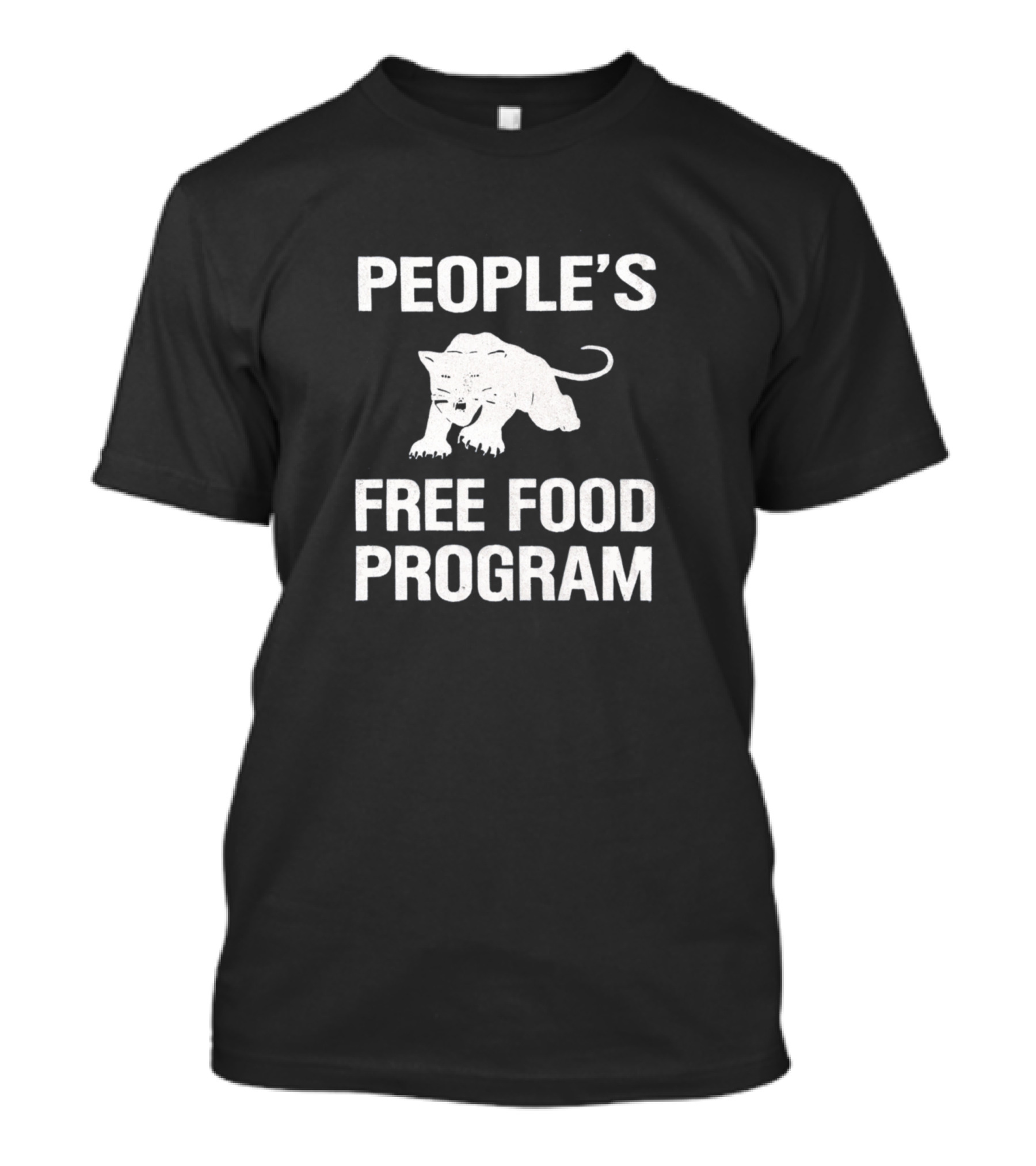 People's Free Food Program Black Panther Vintage Social Conscious T-Shirt