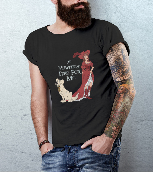 A Pirates Life For Me Red Hat Lady And Dog T-Shirt