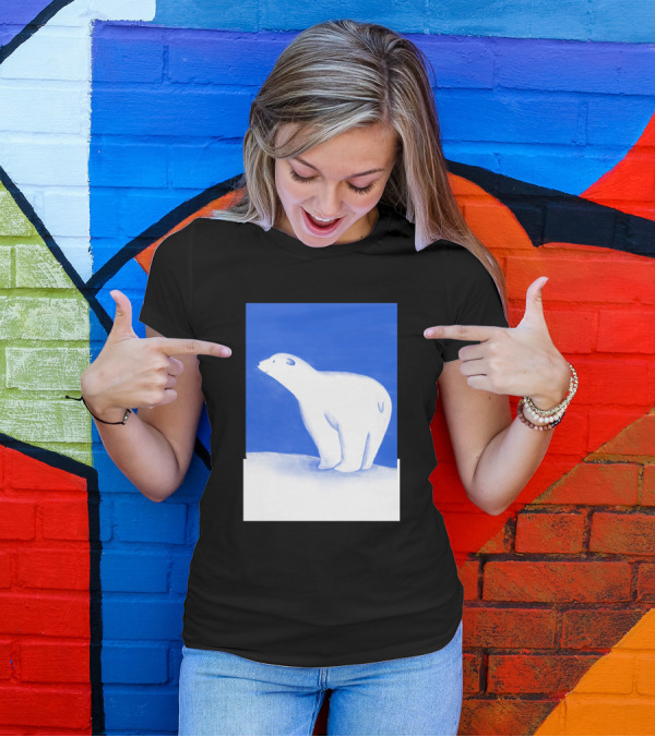 Polar Bear On Arctic Blue Horizon T-Shirt