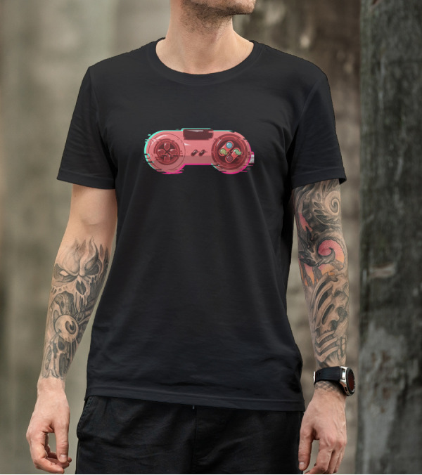 Super Nes Retro Gamepad Glitch Aesthetic T-Shirt