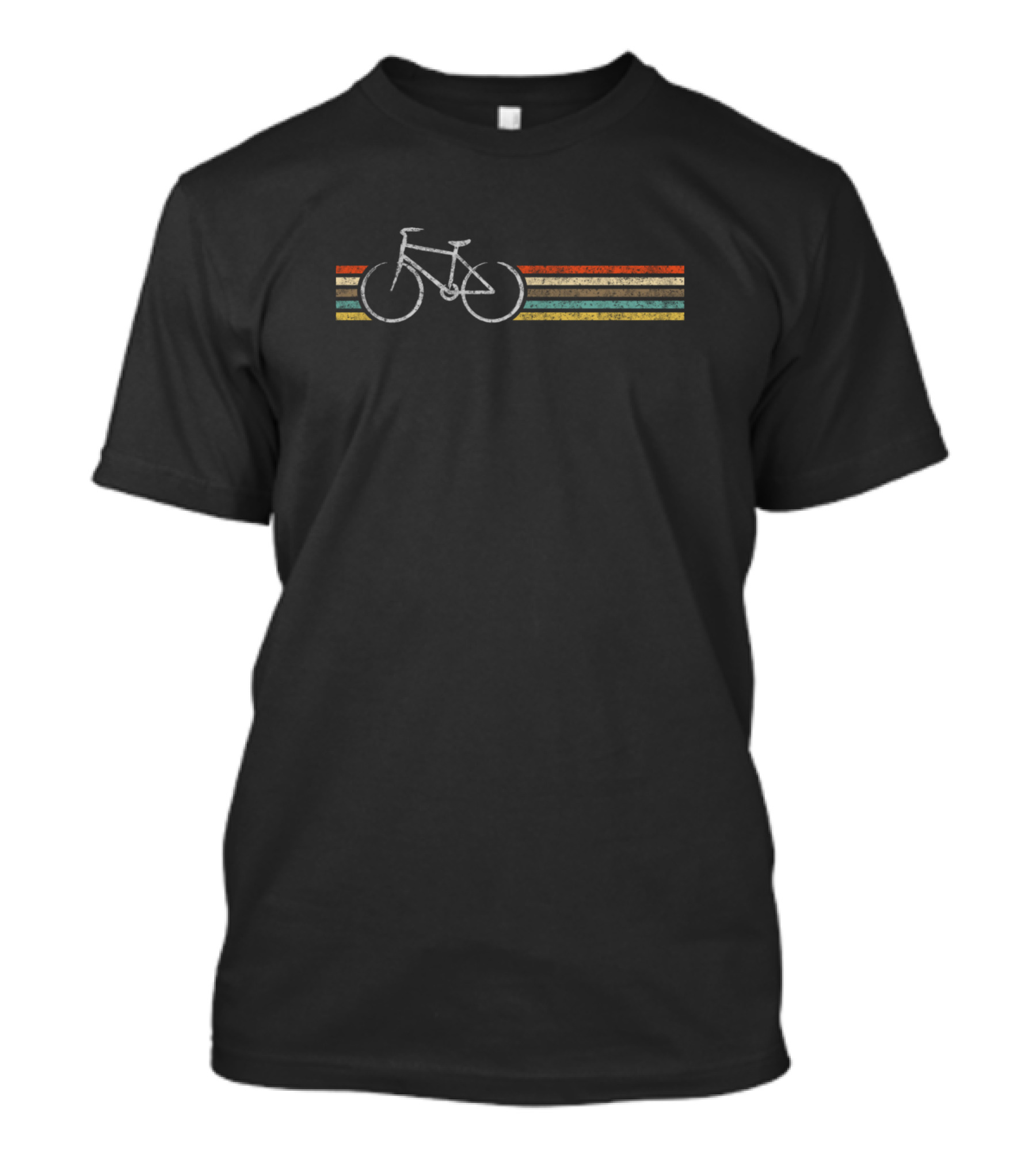Retro Vintage Bicycle Stripes Classic Cycling T-Shirt